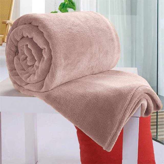 (Pink, Super King: 230X270) Faux Fur Fleece Throw Warm Soft Mink Blanket