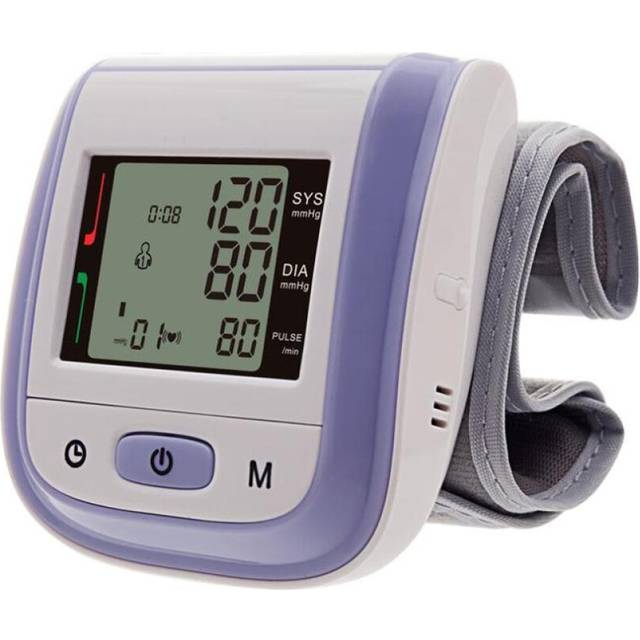 Yongrow automatisk handledsblodtrycksmätare med digital LCD-skärm och justerbar handledsmanschett violett