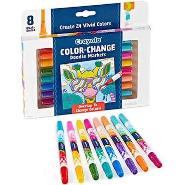 Crayola CYO588315 Color Change Dual End Doodle Markers, Multi Color - Pack of 8