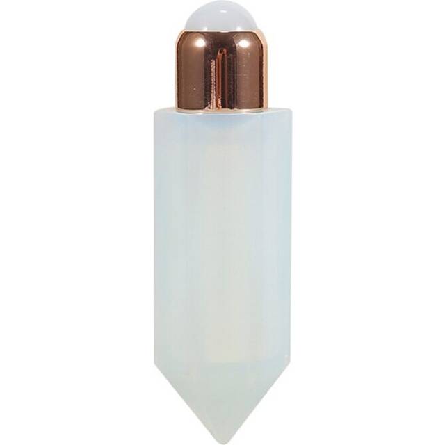 (a-A) Energy Crystal Column 4 in 1 Hex Faced Mini Wand Pointed Facial Roller Massage Essential Oil Bottle Gua Sha Massage Tool