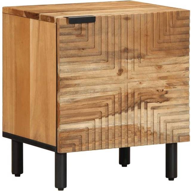 vidaXL Bedside Cabinet 40x33x46 cm Solid Wood Acacia - Brown