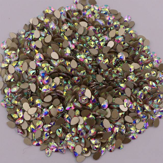 Nail Art Glass Rhinestones Glitter Diamond Crystal Gem 3D Tips DIY Decoration