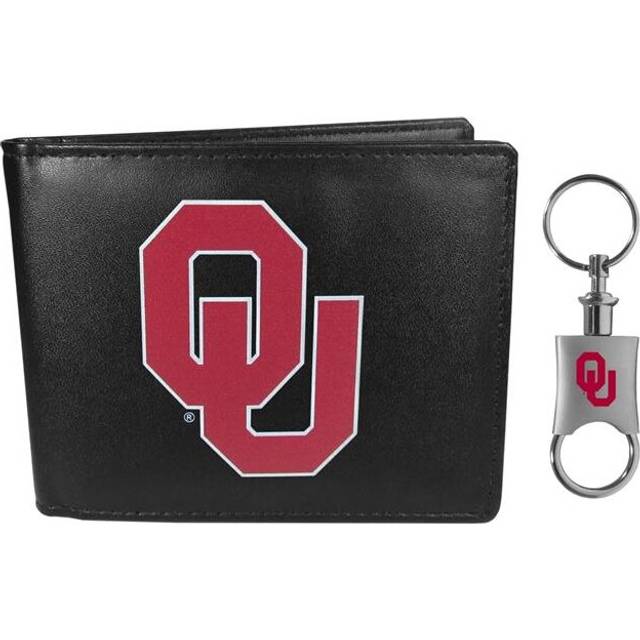 Siskiyou CLBF48KPV Male NCAA Oklahoma Sooners Leather Bi-fold Wallet & Valet Key Chain - One Size