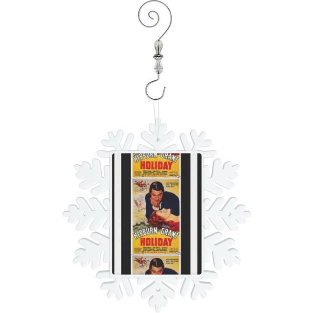 (Movie Merchandise Cary Grant=4870) Christmas Ornament Snowflake Tree Decoration Car Hanging Charm Gift with Hook Keepsake for Friends Family