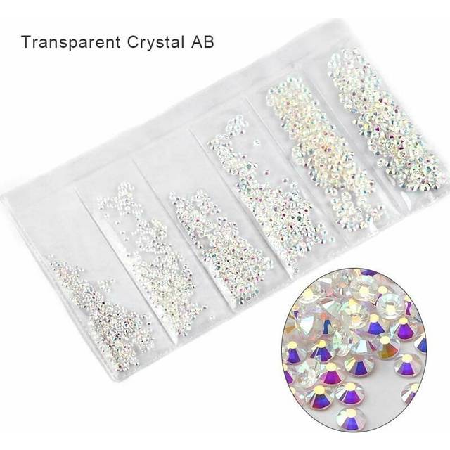 Crystal Glass Gems Flatback Nail Art Decoration Rhinestones Mix Glitter Stones