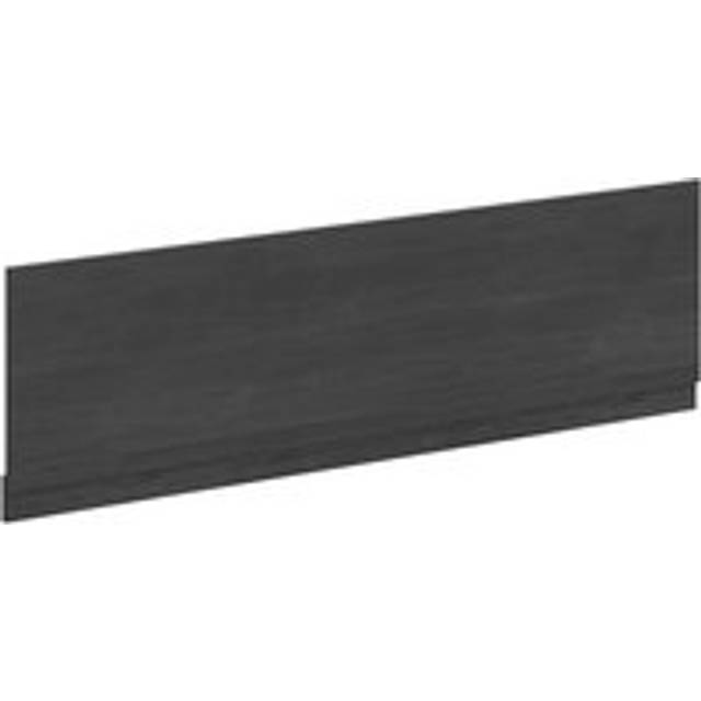Napoli Nero Oak MDF Front Bath Panel with Plinth | Black | 1800mm