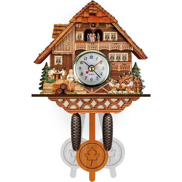 Black-Forest Cuckoo Clock Cuckoo Wall Clock With Moving Train Home Decor Clocks