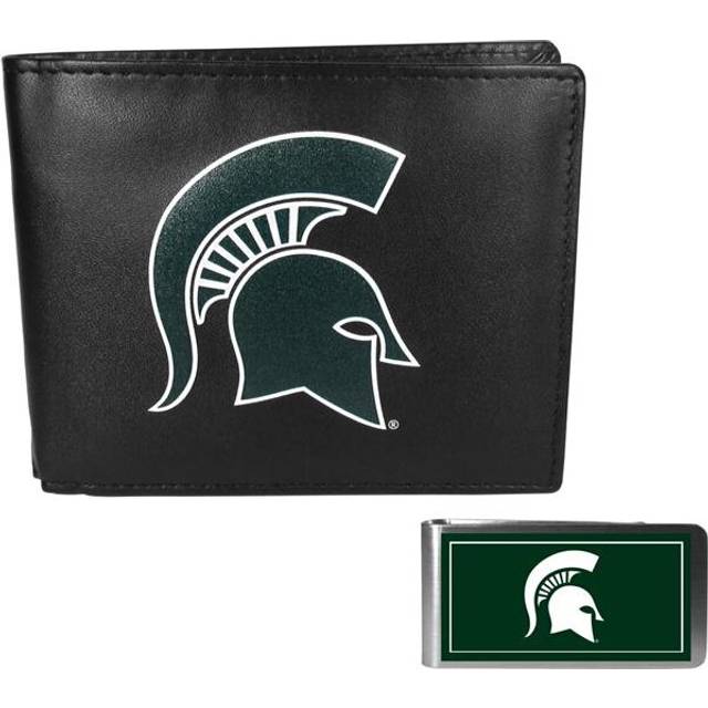 Siskiyou CLBF41LMP Unisex NCAA Michigan State Spartans Leather Bi-fold Wallet & Color Money Clip
