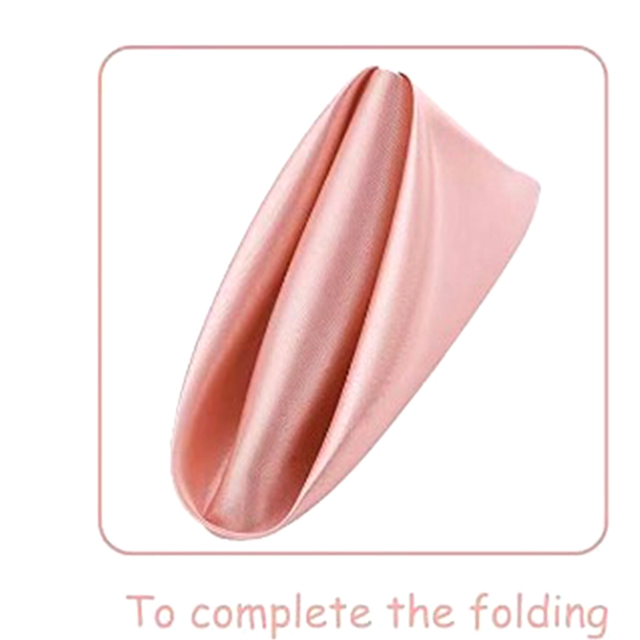 24PCS Satin Napkin Soft Table Napkins for Dinner Deco Rose Gold