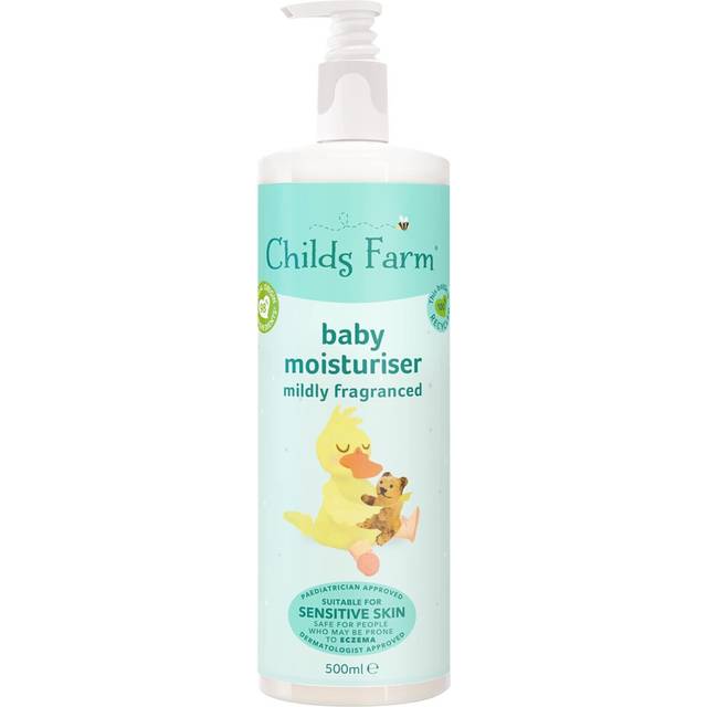 Childs Farm Baby Moisturiser Mildly Fragranced, Suitable for Newborn and Upwards with Normal, Sensitive & Eczema Prone Skin White, 500 ml (Pack of 1)