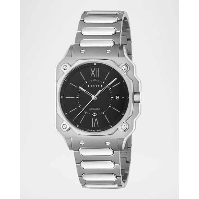 GUCCI G-Flat Quartz Stainless Steel 36MM Black Dial Women's Watch YA166401 - 36 mm