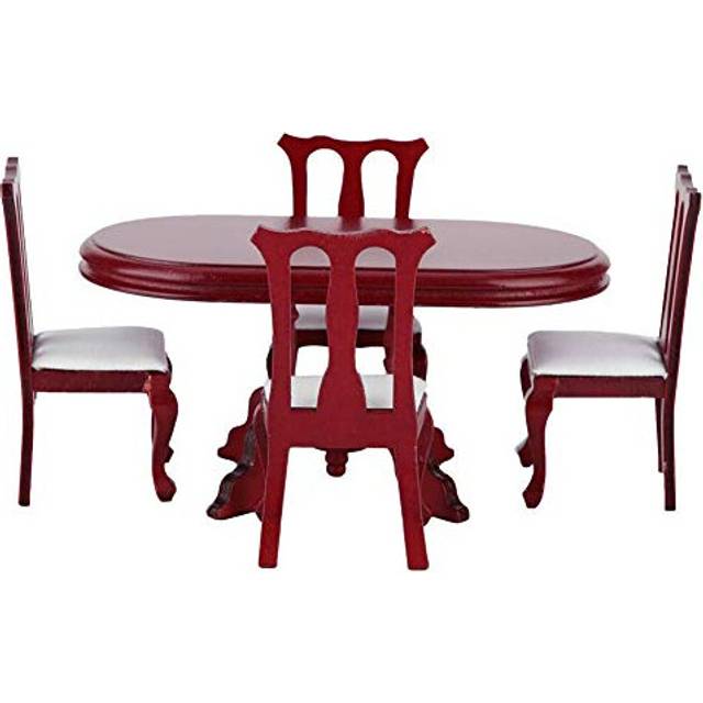 1:12 Miniature Doll House Round Table Chair Set Accessory Kitchen Room Furniture Toy