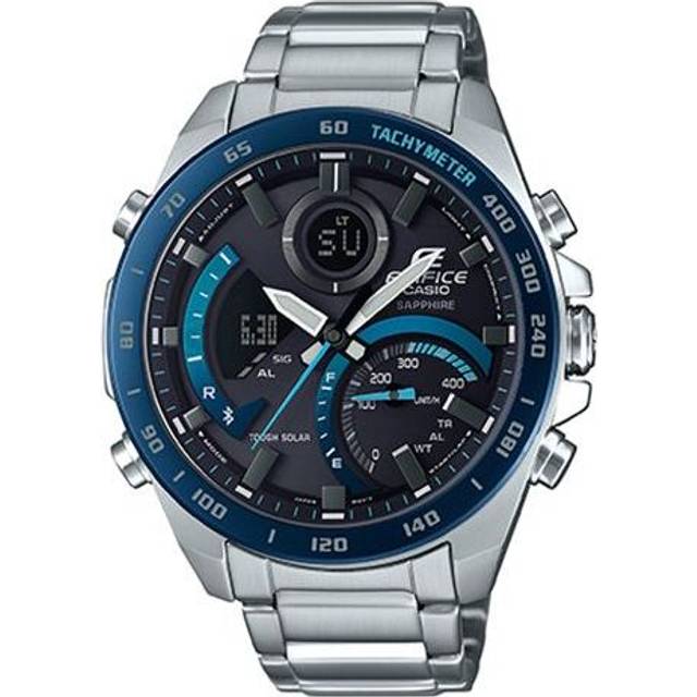 Casio Edifice Waterproof Analog-Digital Watch 'Silver Marine Blue' ECB-900YDB-1BPR - Free