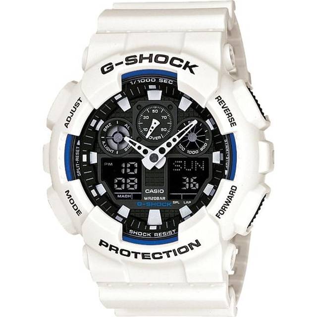 CASIO Men's G-SHOCK GA-100B-7AJF [G-SHOCK] Round Watch White Resin Digital Analog