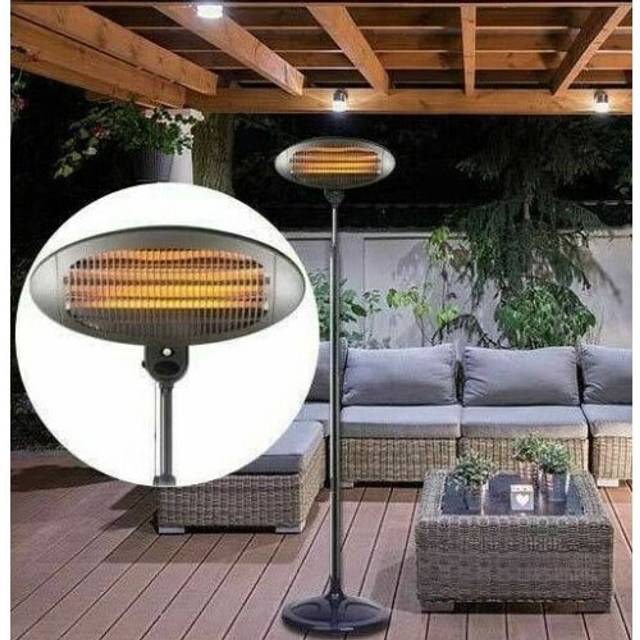 2KW PATIO HEATER GARDEN STANDING ELECTRIC OUTDOOR QUARTZ 2000W 240V