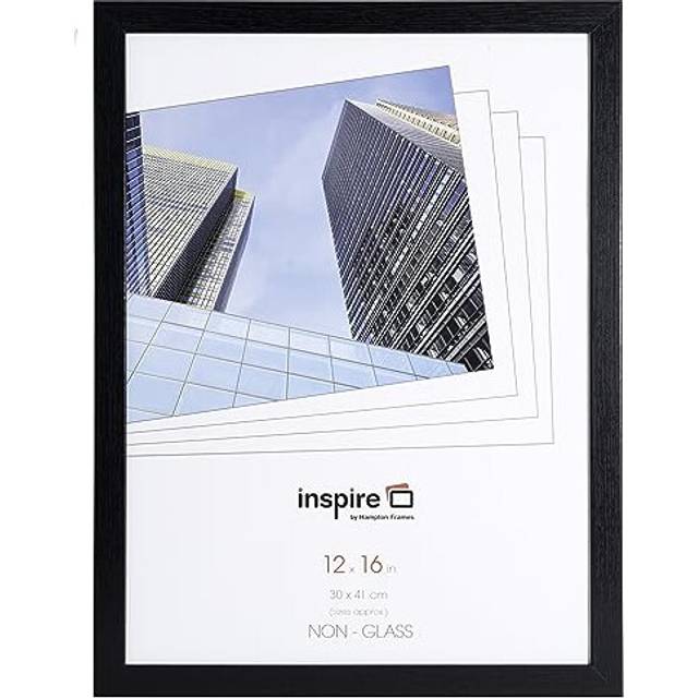 OXFORD 12x16 (30x40cm) Black Picture Poster Photo Frame Plexi (Non-Glass) OXF1216NGX