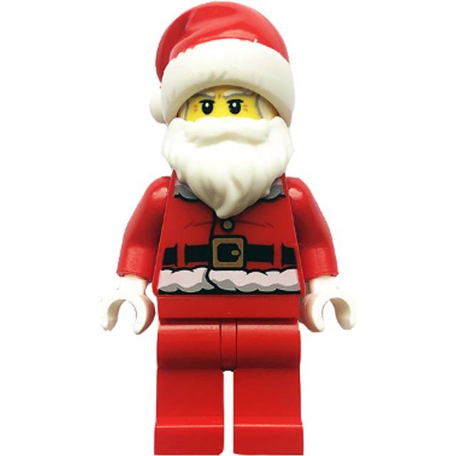 LEGO City Santa Fur Coat with Candy Cane Print and Thick Moustache Minifigure hol285