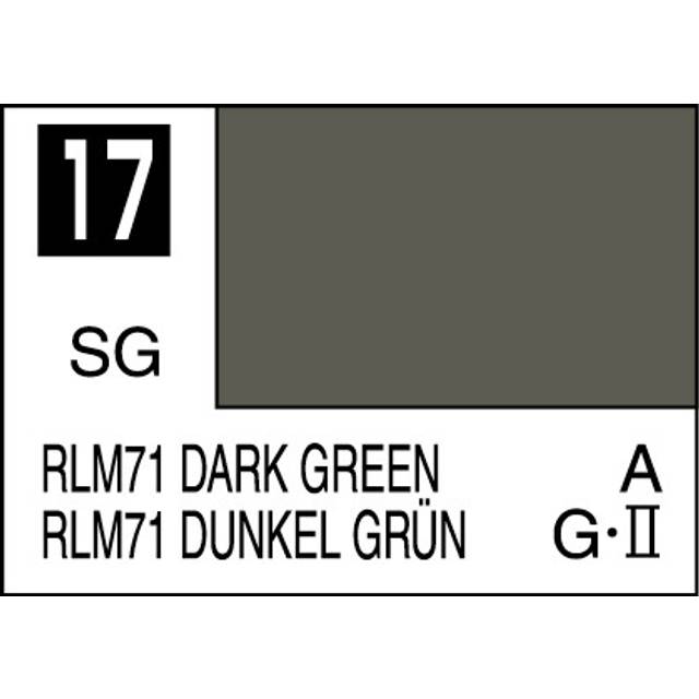 Mr. Hobby Mr. Colour - 017 - RLM71 Dark Green 10ml Acrylic Model Paint