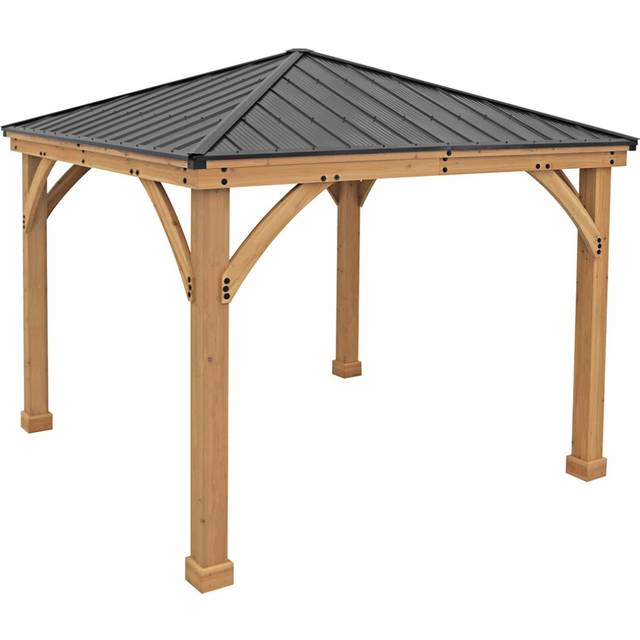 Yardistry Meridian Gazebo 12ft x 12ft (3.7mx3.7m) with Rain Guttering