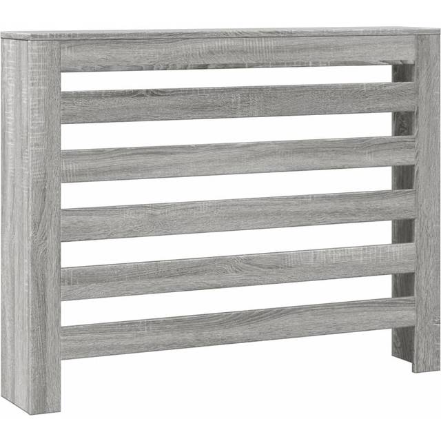 vidaXL Radiator Cover Grey Sonoma 104x20x82 cm Engineered Wood