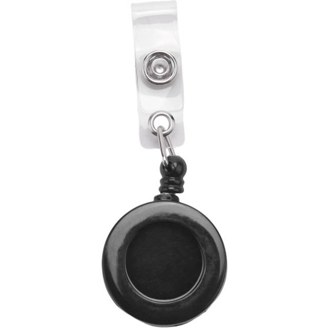 1 Pcs Badge Holder Retractable Reel YOYO Clip Snap Button ID Card Key Black