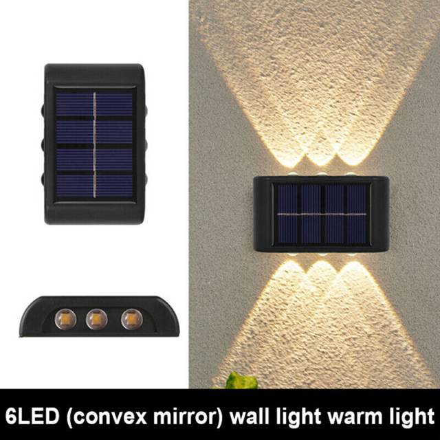 Solar Powered LED Door Fence Wall Lights Outdoor Garden Yard Lamp