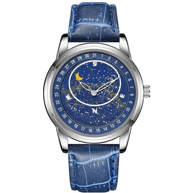 (blue) Creative Design Luminous Men's Quartz Watches Fashion Man's Wristwatches Best Gifts Clock For Husband,family,friend - Blue
