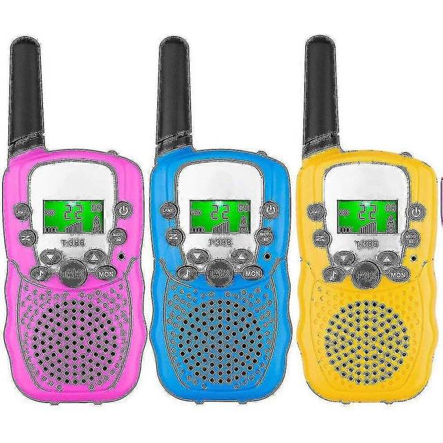 (As show, One size) Kids Walkie Talkie 3 Pack, 3 Mile Long Range 2 Way Radio Toy WIE