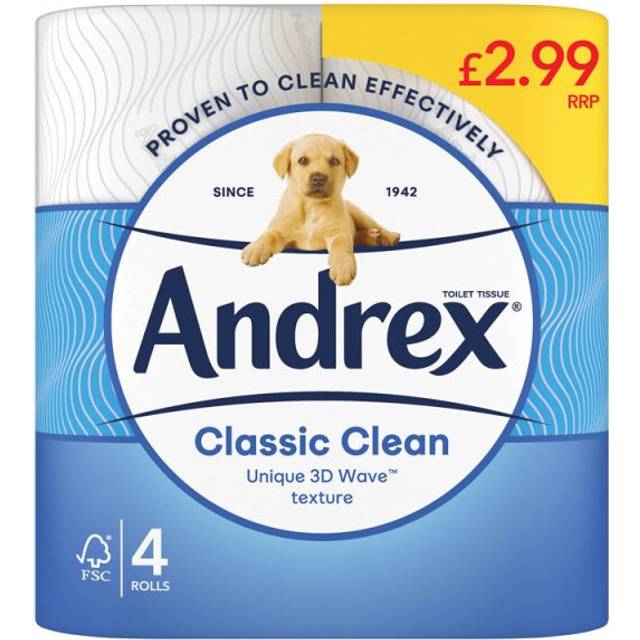 Andrex Classic Clean Toilet Tissue PMP x 2, 2
