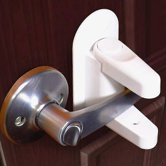 (As show, One size) child safety locks (4 pcs) baby safety lock door stopper with 3m vhb adhesive - anti-lock child safety lockswhite