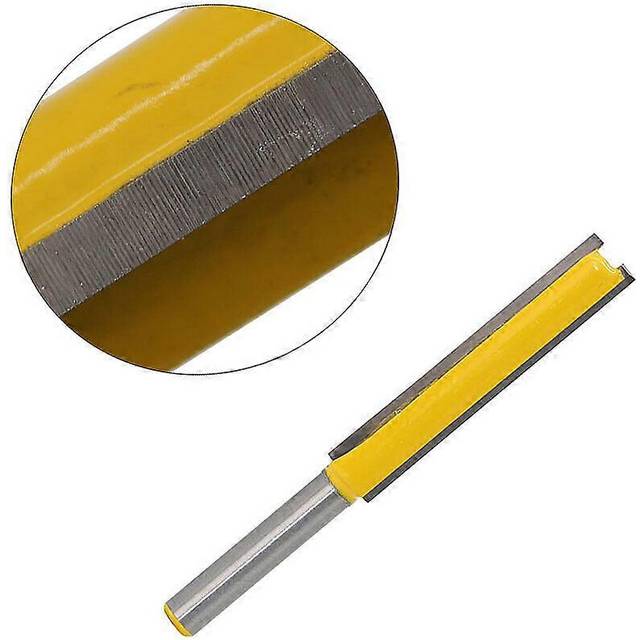 (As show, One size) 100% New Upgraded 1/4&quot; Solid Carbide Milling Cutter Woodworking Router Bit with 2 Flutes Straight Bits