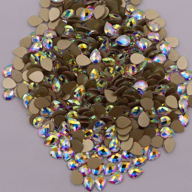 Nail Art Glass Rhinestones Glitter Diamond Crystal Gem 3D Tips DIY Decoration