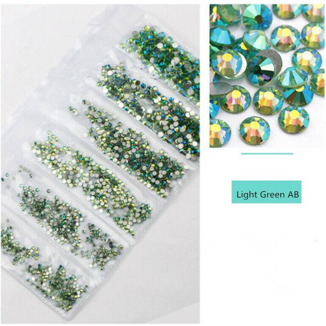 Crystal Glass Gems Flatback Nail Art Decoration Rhinestones Mix Glitter Stones