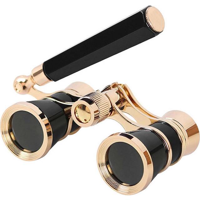 (Black, One size) Binoculars for Opera Glasses Binoculars 3X25 Lorgnette Theater Glasses Mini Binocular Compact with Adjustable Handle for Adults Kids