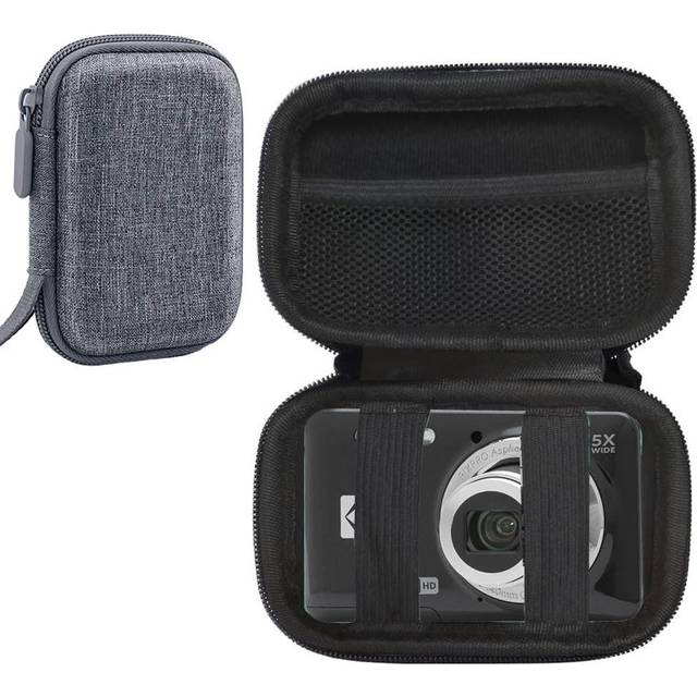 For KODAK PIXPRO Case Cover Storage Bag Large Capacity Shockproof Digital Camera Protective Carrying Storage Case FZ55/FZ45 [BARDATS] (Gray)