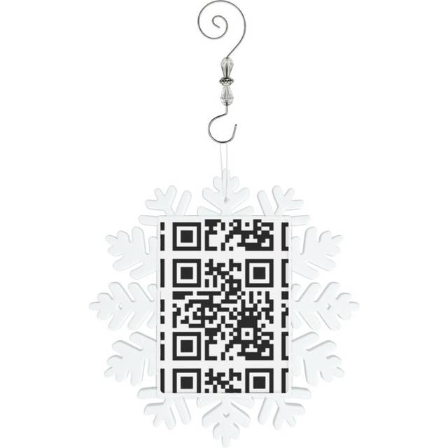 (Stray Kids Christmas EveL QR Code=2172) Christmas Ornament Snowflake Tree Decoration Car Hanging Charm Gift with Hook Keepsake for Friends Family