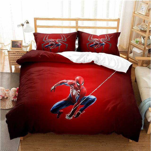 (Style 11, King 240*220cm) Duvet Cover for Spiderman Fans Series Printed Bedding Cartoon Pillowcase
