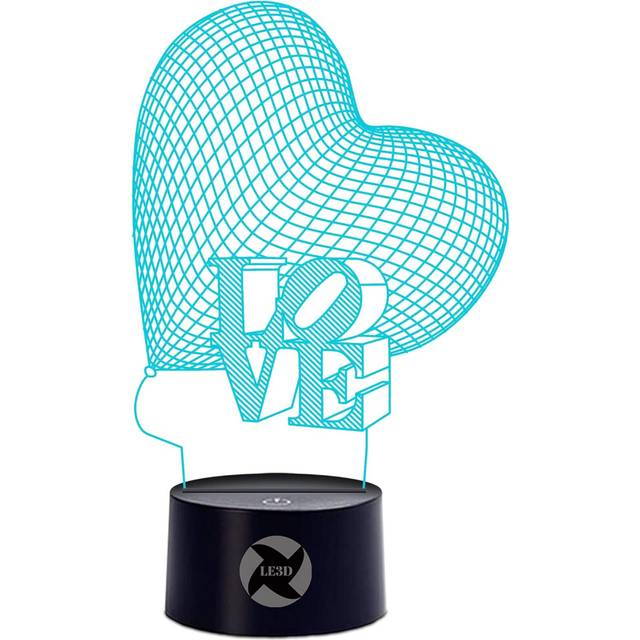 3D Optical Illusion Night Light - 7 LED Color Changing Lamp - Cool Soft Light Safe for Kids - Creates Great Dreams