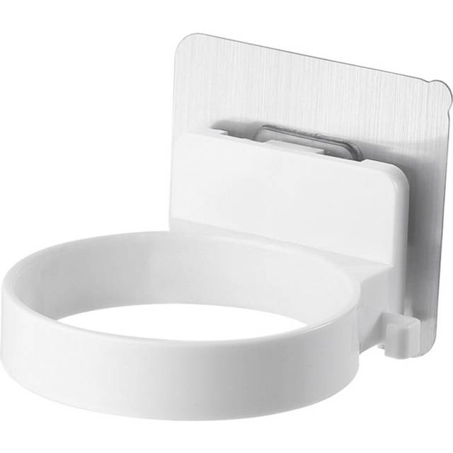 Bathroom Storage Wall Hanging Hair Dryer Storage Rack White