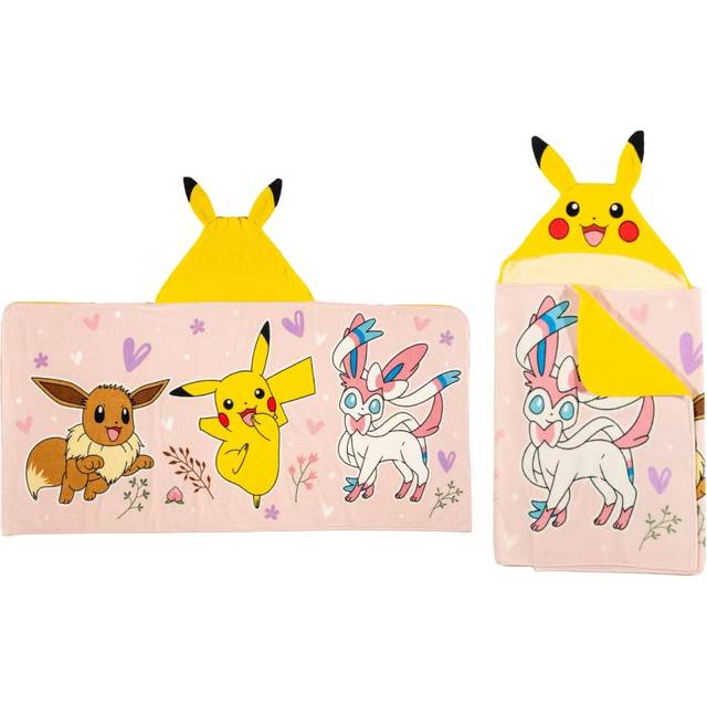 Franco Pokemon Girl Anime Kids Super Soft Bath/Pool/Beach Soft Cotton Terry Hooded Towel Wrap  24 in x 50 in  (Officially Licensed Product)
