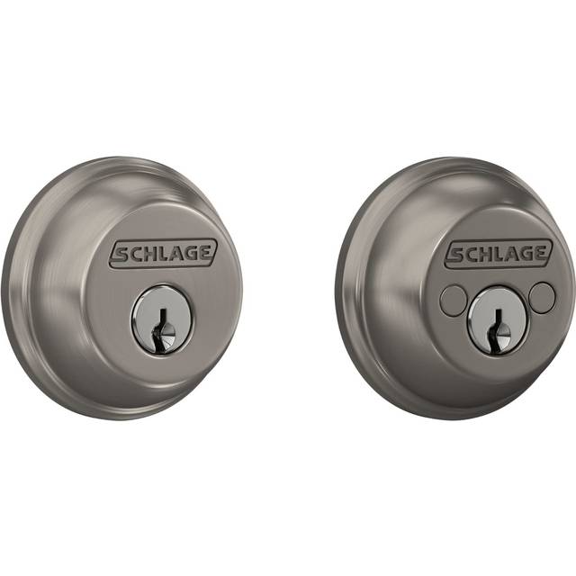 SCHLAGE B62N619 Deadbolt  Keyed 2 Sides  Satin Nickel