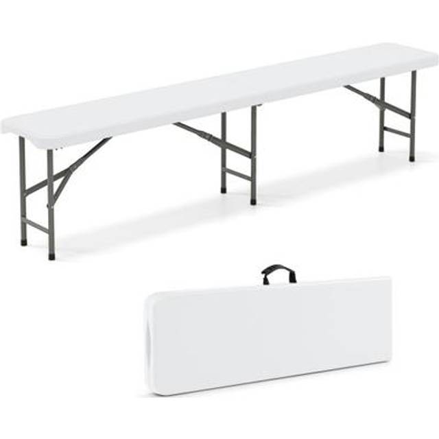 Costway Silver Foldable Ab Trainer with Padded Headrest and Handles - 70 x 56 x 66cm