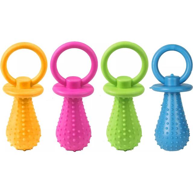 (4 x Dummy) Dog Toys Chew Ball Novelty Toy Squeakers Pet Puppy Teething Training Play Bundle