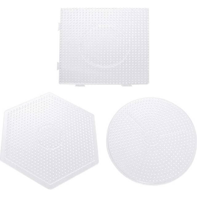 3pcs 5mm Fuse Beads Boards Clear Plastic Pegboards for Kids Craft Beads