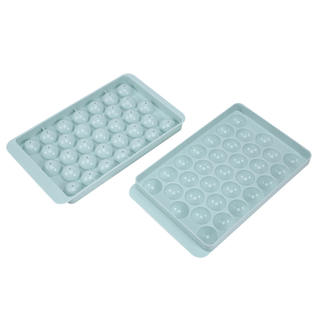 Round Ice-Cube Trays with Lid, Mini Round Ice Ball Tray for Freezer, 3 Pack Ice Tray Mold Making 1 In, 33PCS Sphere