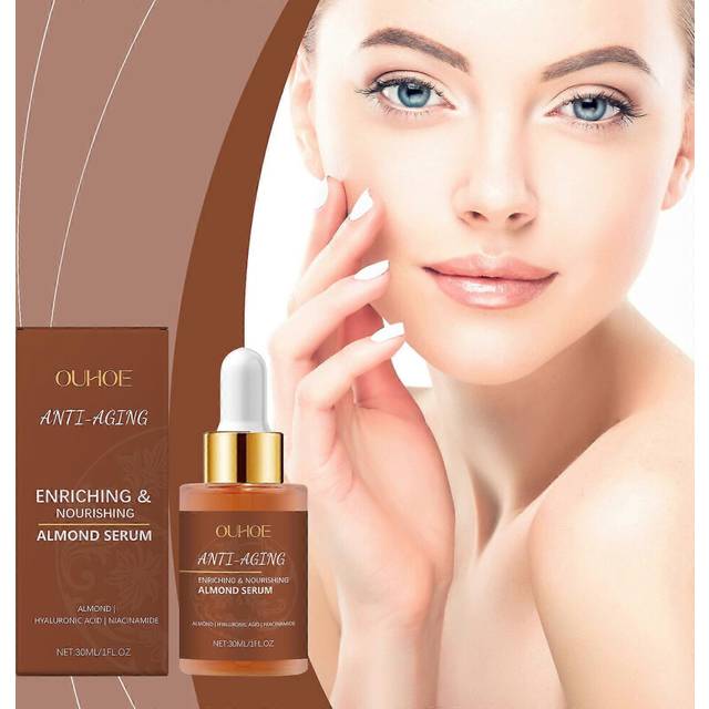 (1Pcs) Anti-aging Almond Serum, Anti-aging Facial Serum with Almond & Hyaluronic Acid, Firming and Anti-Wrinkle Serum For Face, Enriching & Nourishing