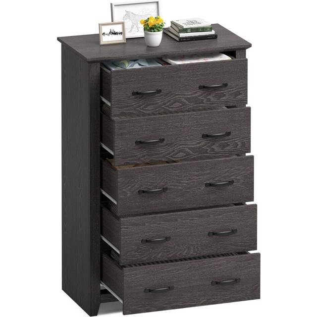 5 Drawer Dresser Vertical Chest of Drawers Wooden Storage Dresser Organizer