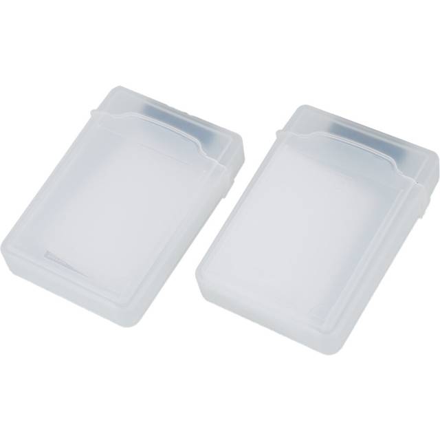 2 packs Clear 3.5 INCH SATA HDD Hard Drive Storage Case
