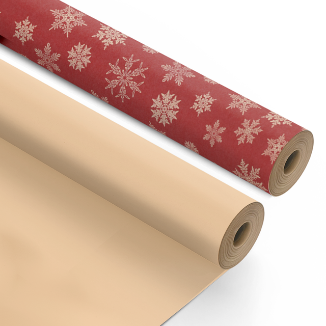 ((Ginger Bread)) Kraft & Co 2 Pack Christmas Gift Wrapping Paper