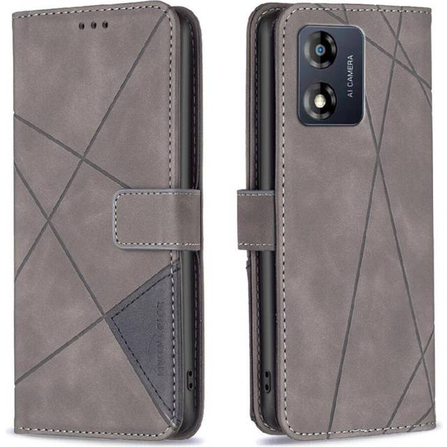 (Gray ) Flip Case for Motorola Moto E13 4g Shockproof Pu Leather Protective Card Holder Kickstand Magnetic
